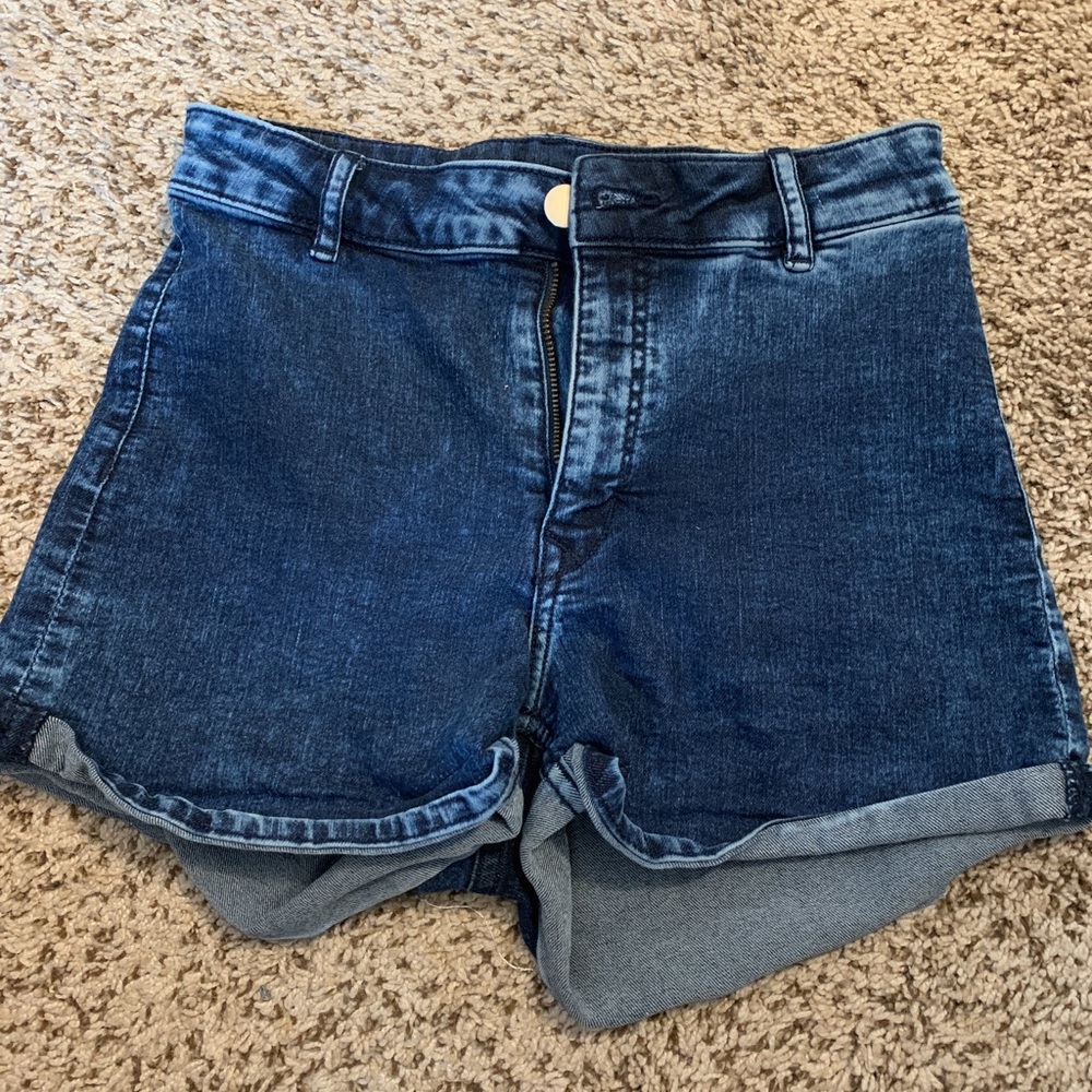 Acid wash shorts